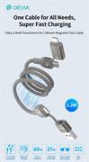 DEVIA CAVO MAGNETICO ULTRA 2 INTRECCIATO 4 IN 1 USB A-C-L
