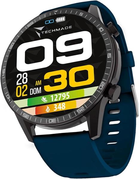 TECHMADE SMARTWATCH CON FUNZIONE MP3 128MB INTEGRATA BLU