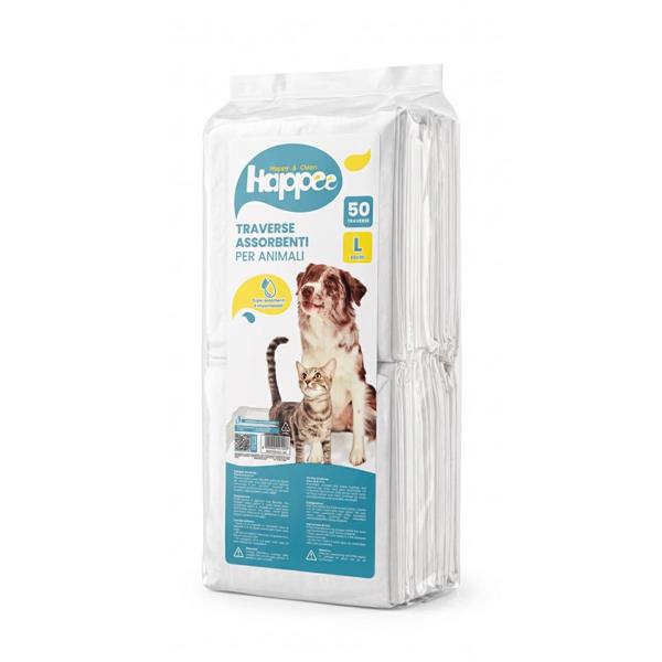 HAPPEE HP-PETPAD-L50 TRAVERSINE MISURA L 60X90 (CONF.DA 50PCS)