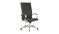 POLTRONA DIR.ALTA CROM.BRACC.ALU.C/PAD BK BASE ALU ECOP.C50 BORD