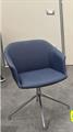 POLTRONA AURA BASE FISSA 4 GAMBE PIRAM.CROM.SED.IMB.ECOP.A11 BLU