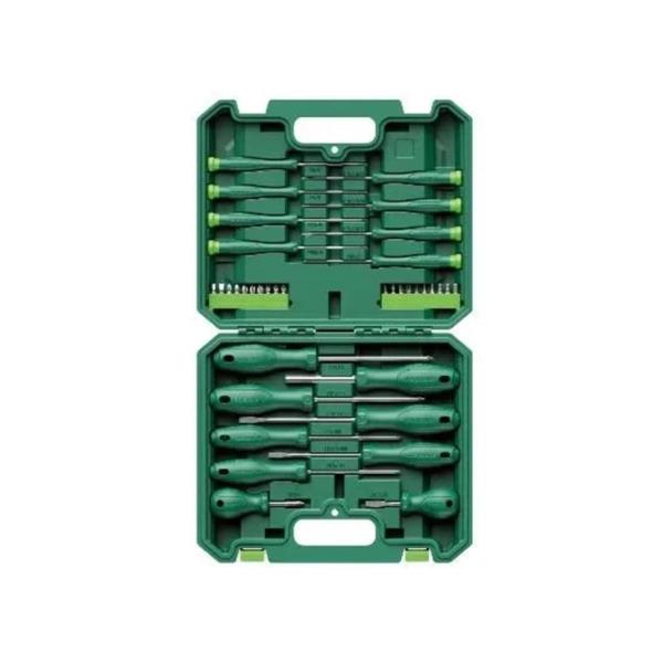 RICOND. CACCIAVITI E INSERTI 37PZ KIT LAVORO PROF. HG12900 VERDI