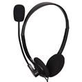 CUFFIE TECHMADE STEREO CON CONTROLLO VOLUME NERO