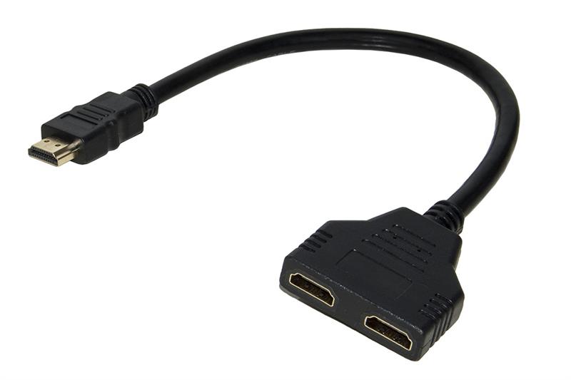 LINK ADATT. HDMI MASCHIO A 2 X HDMI FEMMINA CM.20