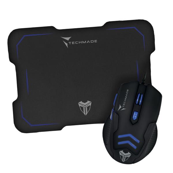TECHMADE MOUSE GAMING USB+TAPPETINO GAMING